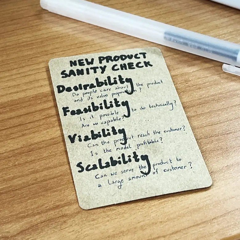 New Product × New Business × New Project × Sanity Check